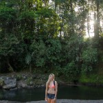 Morning river swim in Saraquipi, Costa Rica