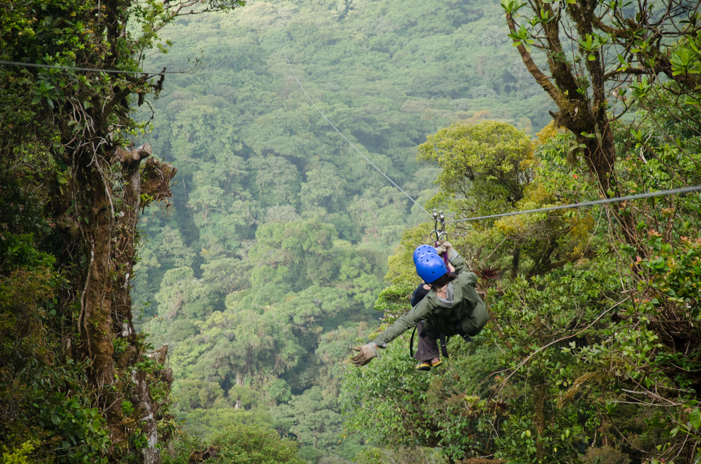 Ziplining in Monteverde Cloud Forest, Costa Rica
