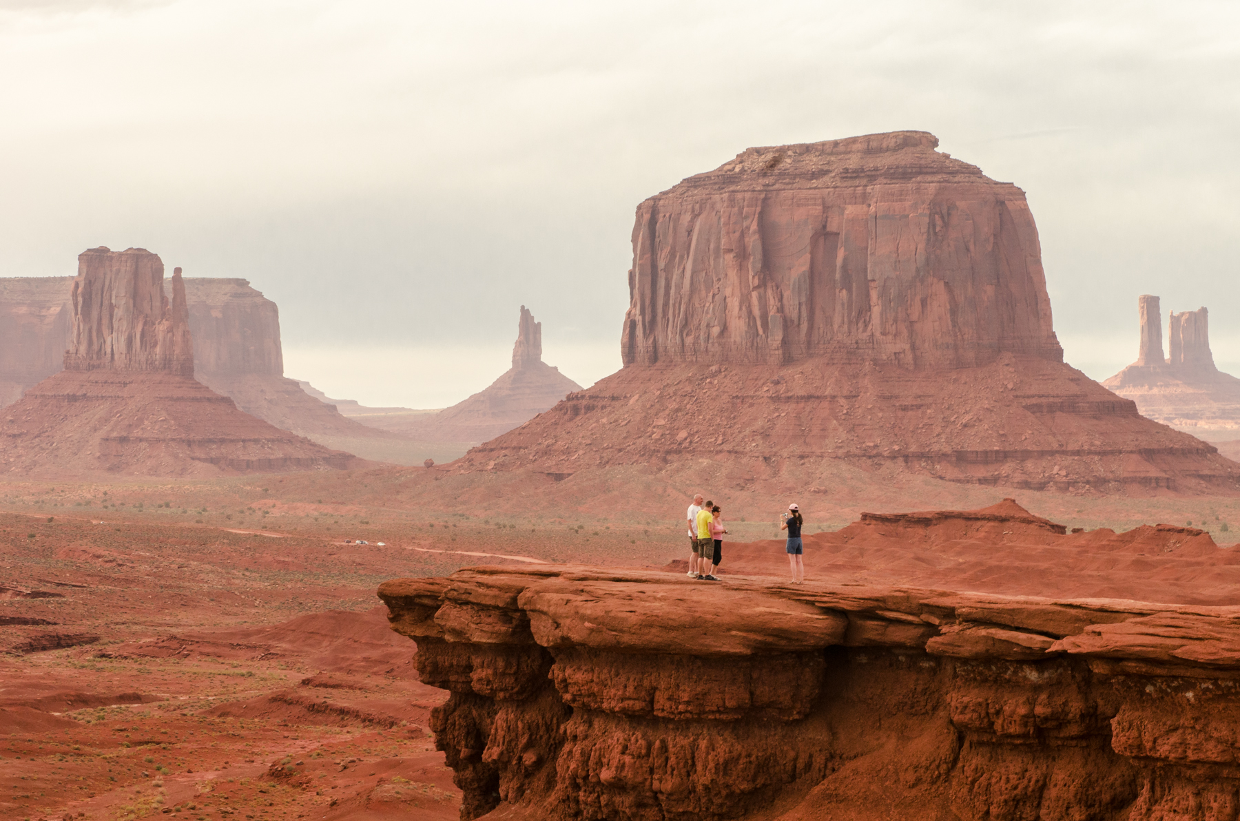 Monument Valley was spectacular, even in a dust storm so severe we could only see a few metres in front of us.