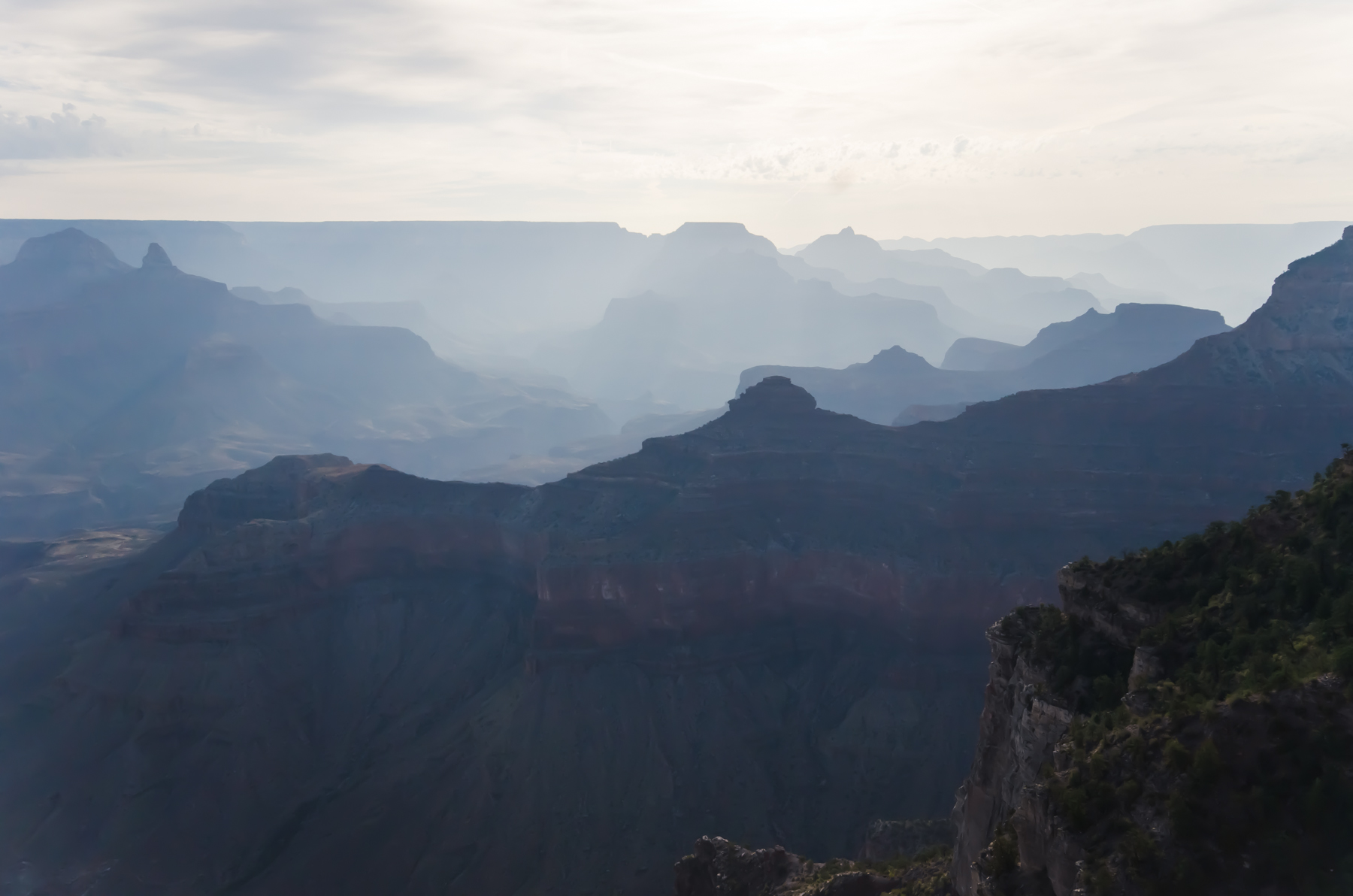 The magical Grand Canyon just after sunrise.
