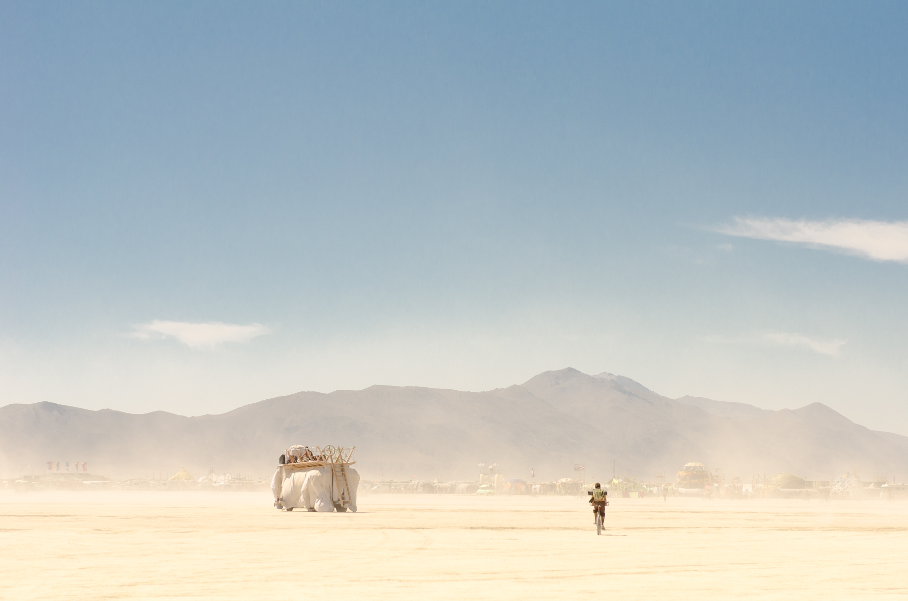 Dust storms at Burning Man are beautiful but painful on the eyes and the camera lenses.