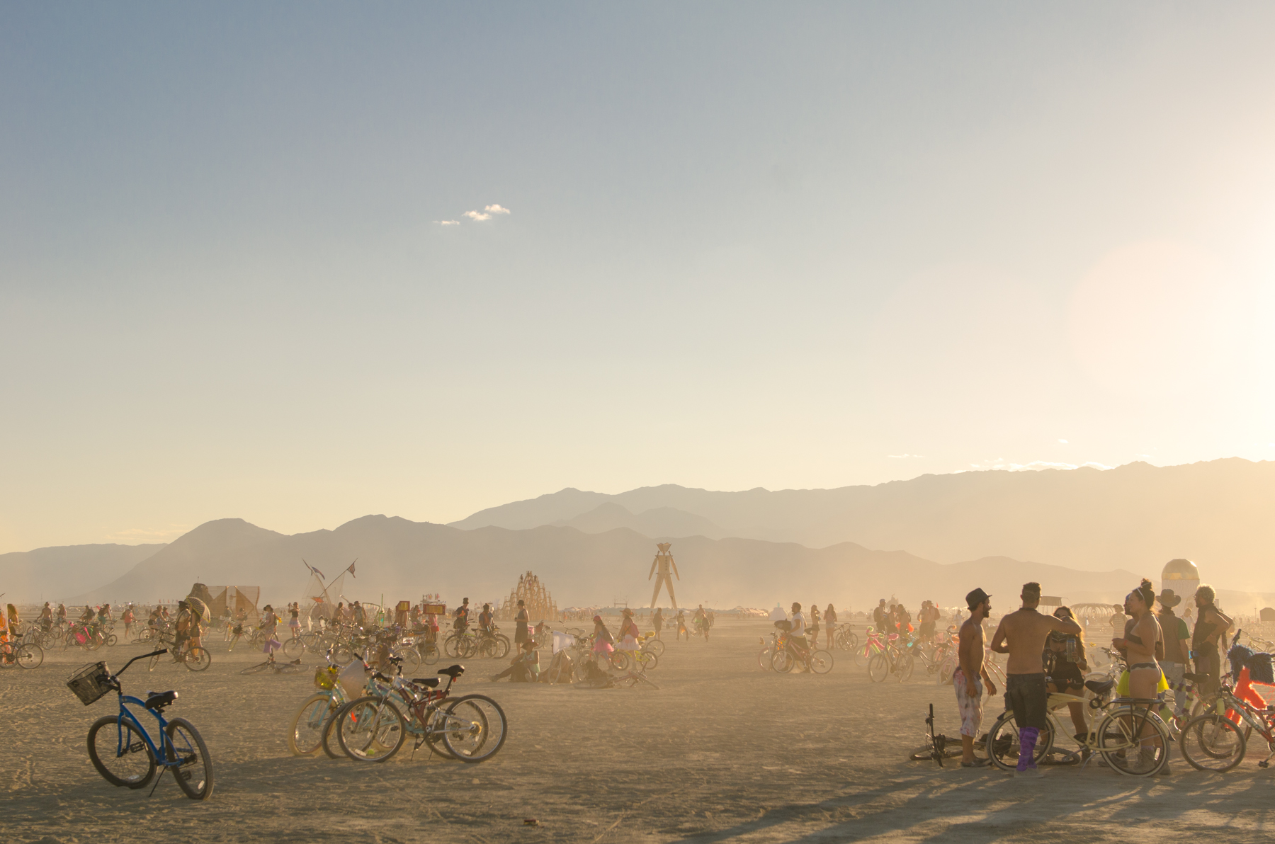 The Playa at sunset: when the dust and golden light combine to create something truly magical that's over in less than an hour.