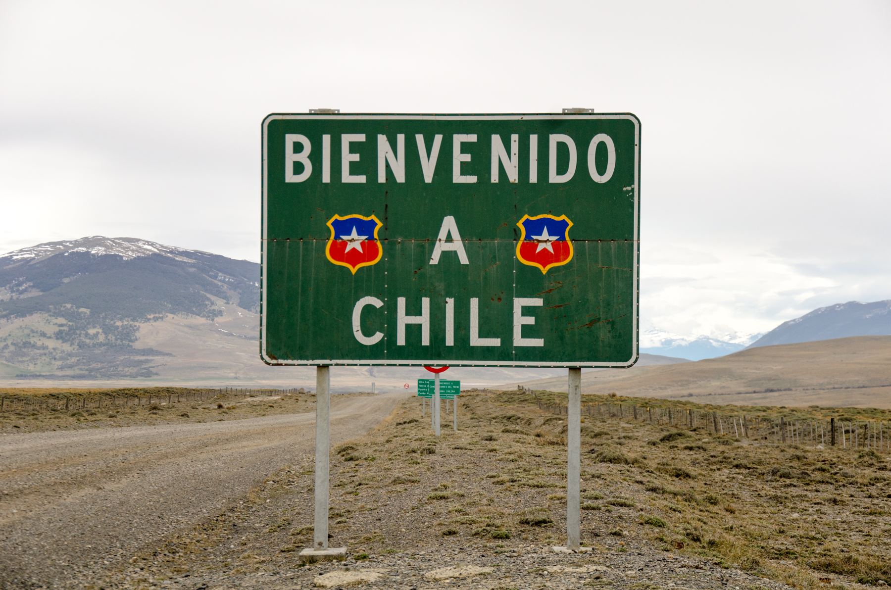 Crossing the Chilean border 