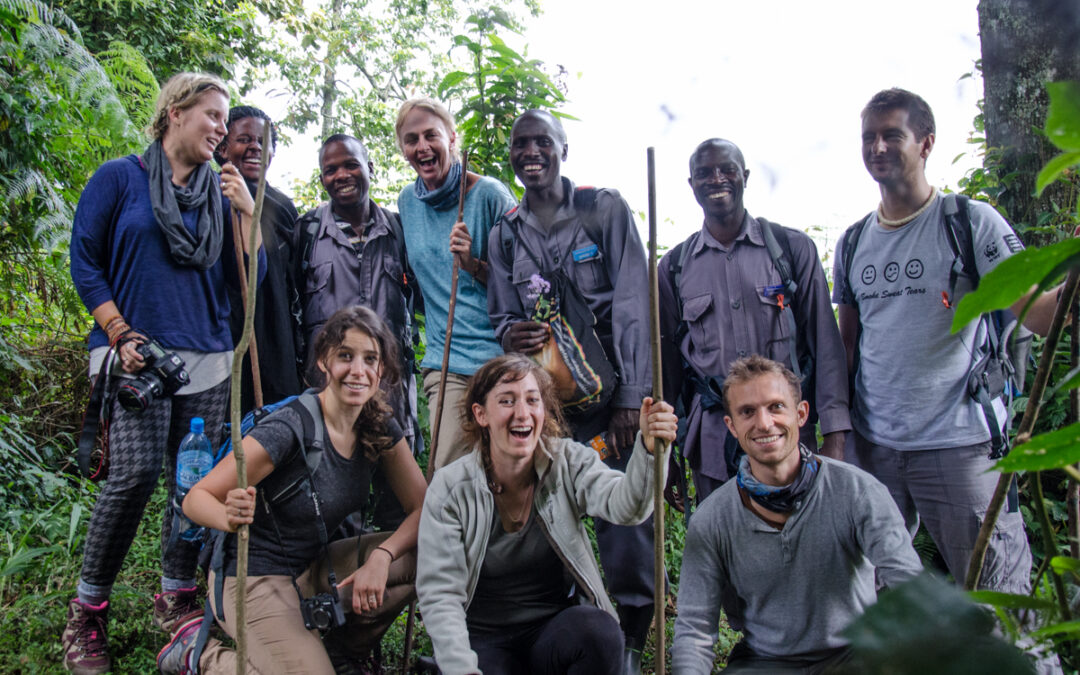Our mountain gorilla tracking team, guides and porters